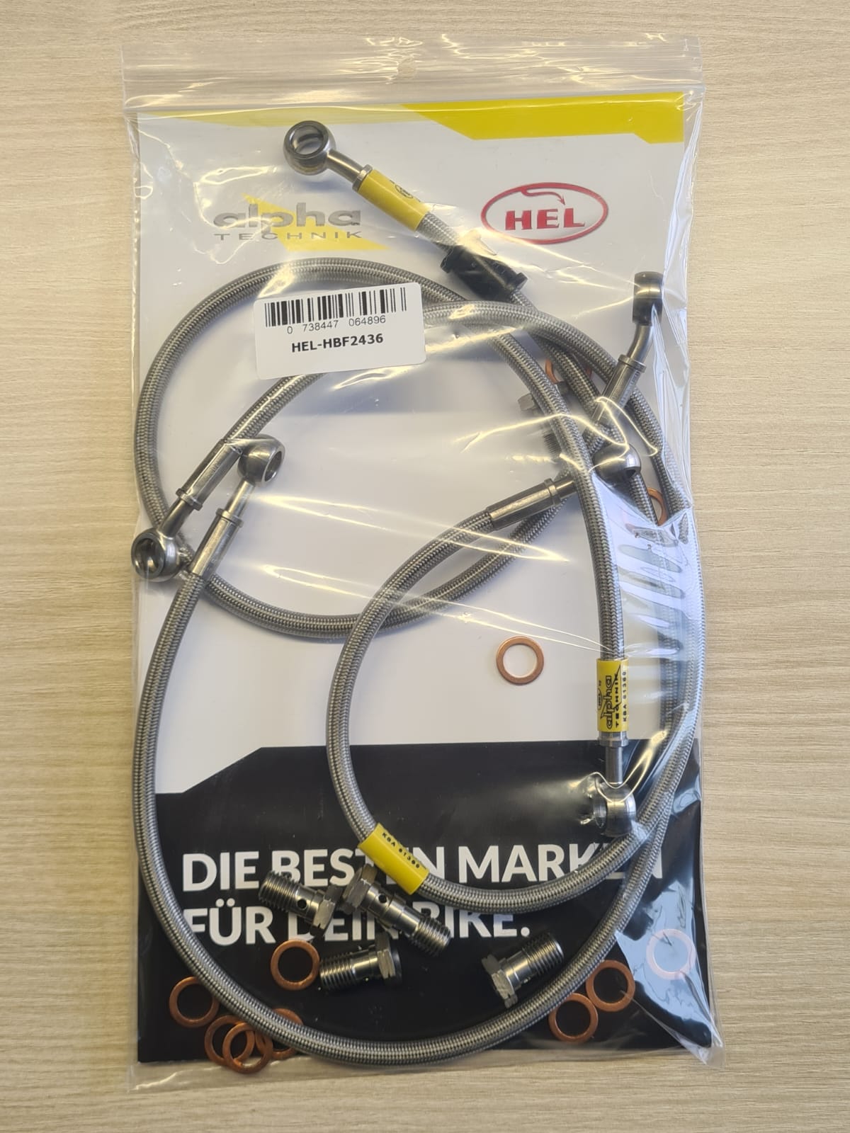 HEL Stahlflexleitung vorne Verlegeart OEM für Honda VF700C Magna (Import) 1987 - 1988, Edelstahl