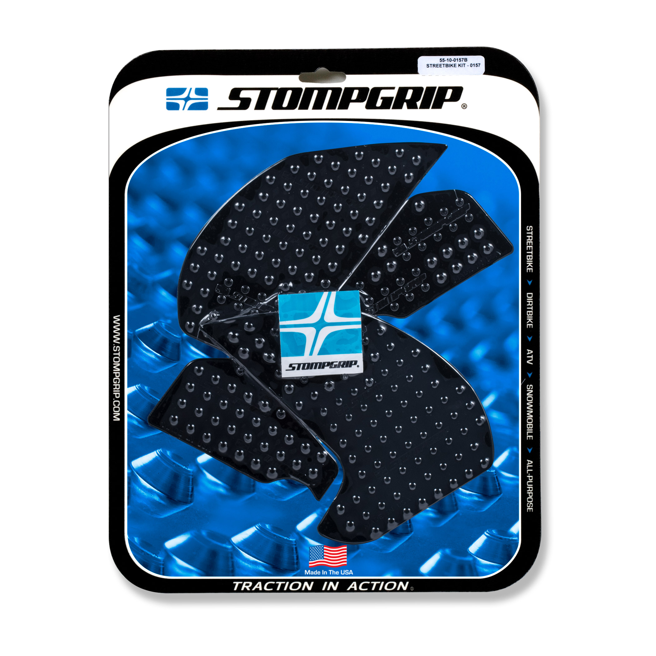 Stompgrip schwarz, Volcano, für Yamaha MT07, 2018-2021