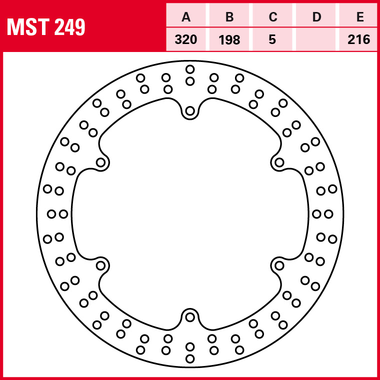 TRW Bremsscheibe Allround starr MST249