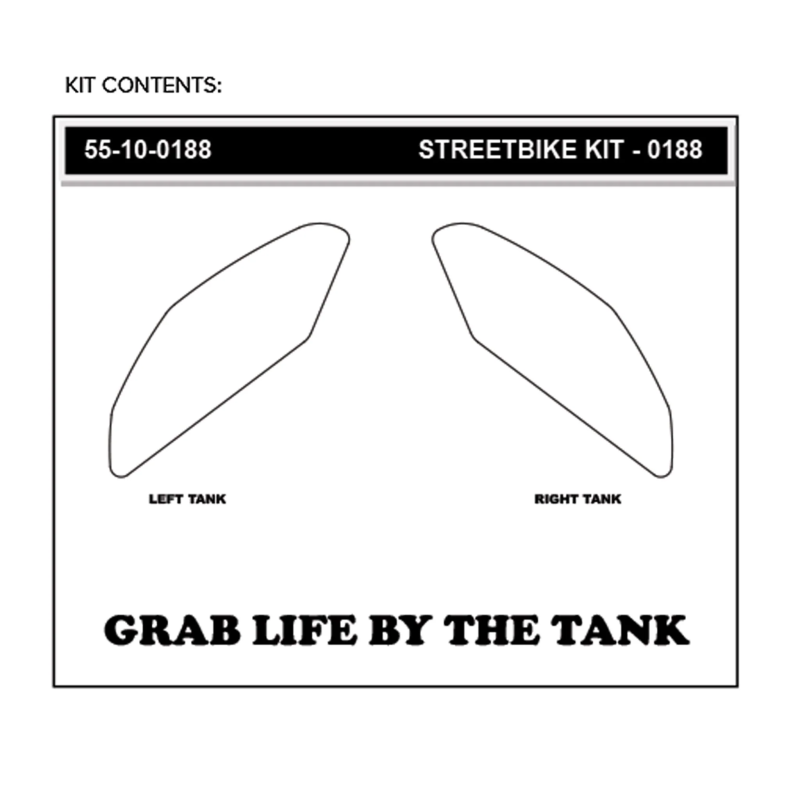 Stompgrip Tank Pad klar, Volcano, Streetbike Tank Kit für, GSX-S1000 (GT), 2022-2026