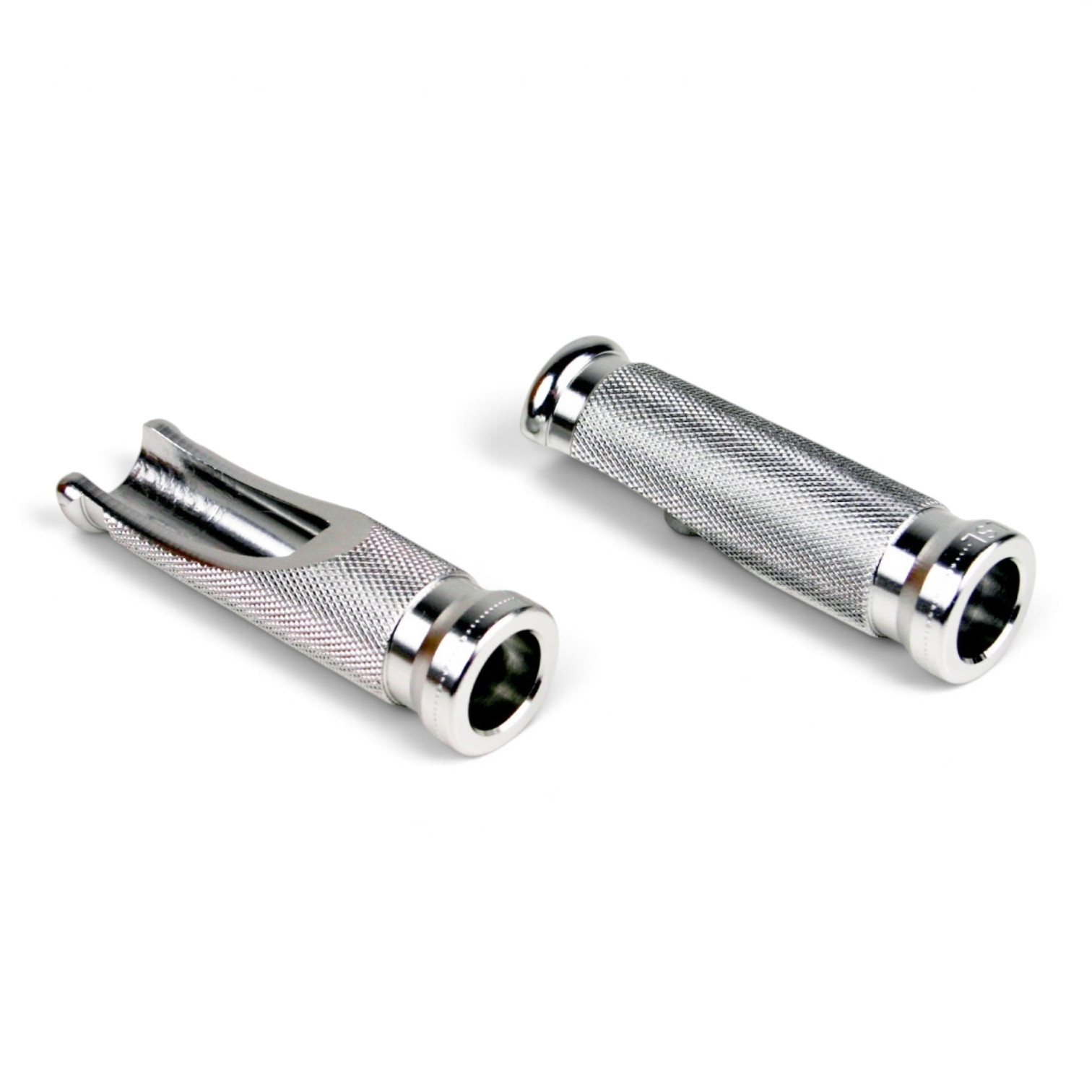 LSL Sport-Rasten, Ersatzfußrasten, Länge 85 mm, Aluminium gefräst, silber