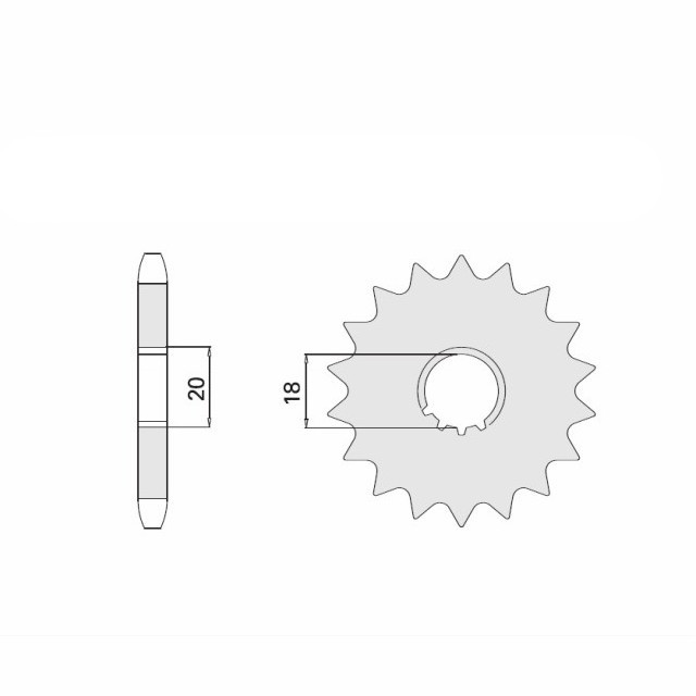 Ritzel, 14 Zähne, Teilung 428