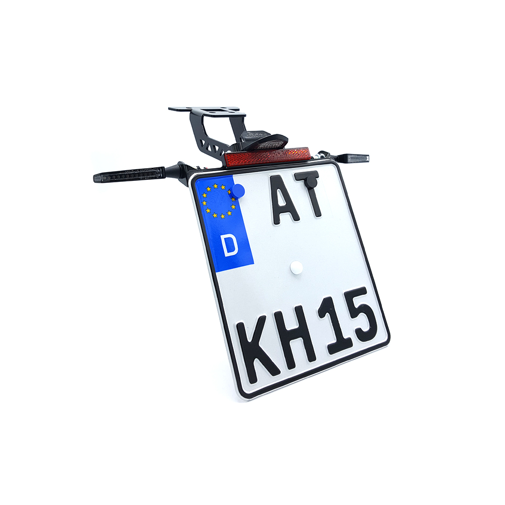 alpha Technik Kennzeichenhalter-Blinker-Kit SQ-LED (vorne + hinten) für Kawasaki Z900 ab Modelljahr 2020-
