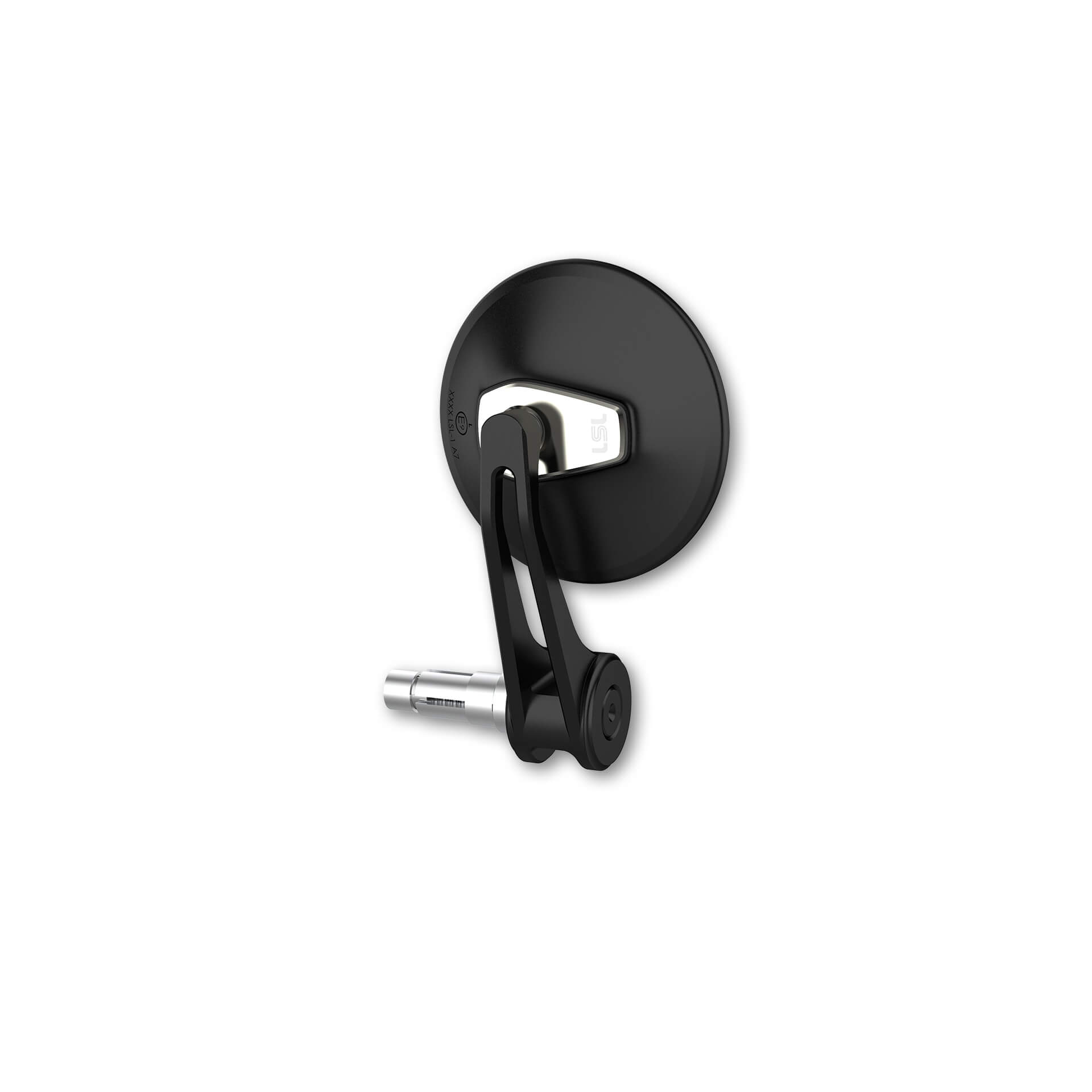 LSL Lenkerendenspiegel ERGONIA, Durchmesser 95 mm, schwarz-silber, mit Straßenzulassung, ECE, für rechts und links verwendbar,