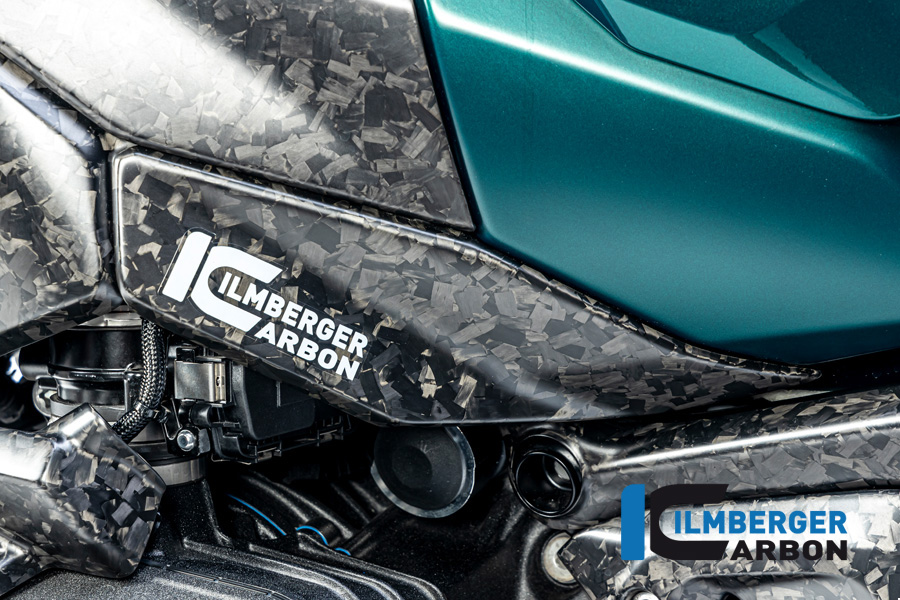 Ilmberger Carbon Tankabdeckung unten links, Black Diamond Carbon, matt, BMW R1300GS 2023-