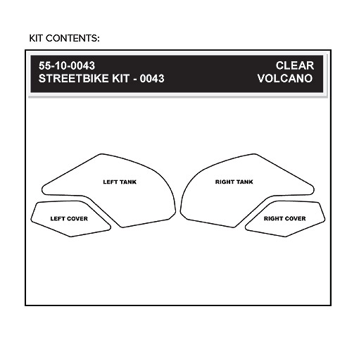 Stompgrip hybrid, Volcano, für Kawasaki, Ninja 250SL, Z300 2015-2016, Ninja 300 2013-2017, Z250SL 2015-2017