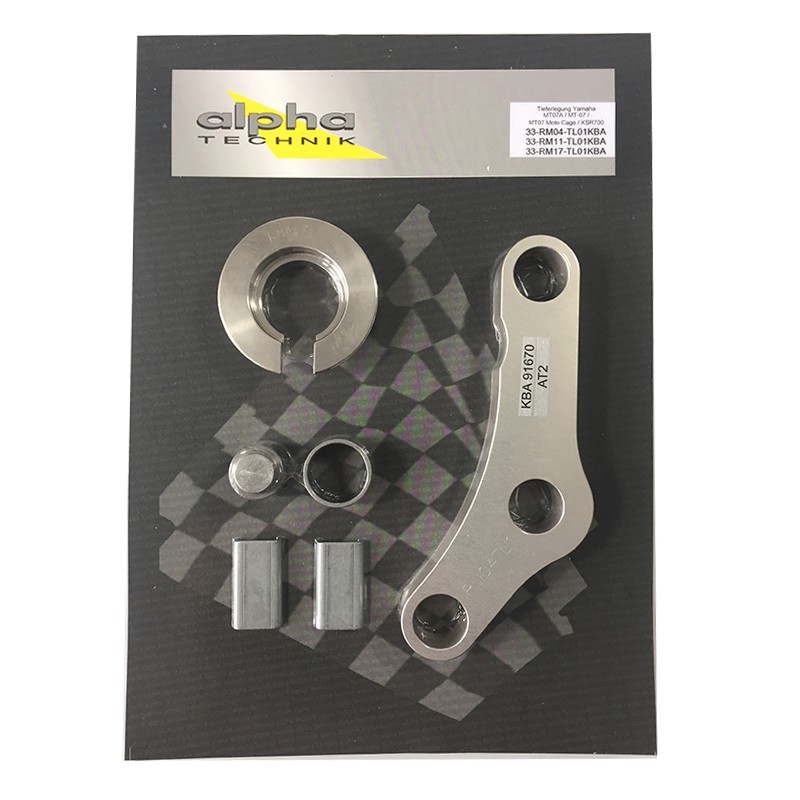 alpha Technik Tieferlegungssatz 45mm für Yamaha MT07 / MT07 Moto Cage, Typ RM04, ab Modelljahr 2014-