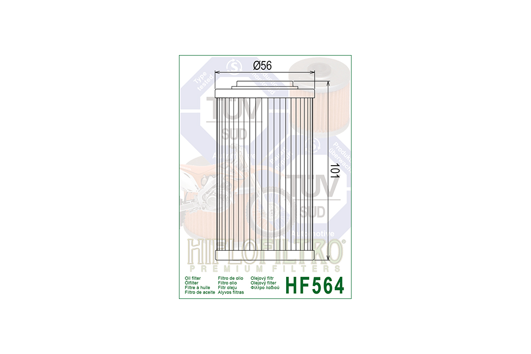 HIFLO Ölfilter HF564 für Buell 1125 CR, Typ XB3 und Buell 1125 R, Typ XB3