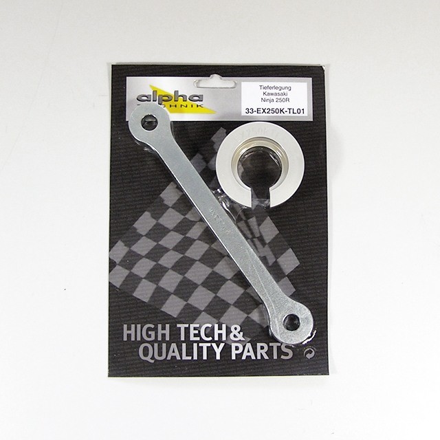 alpha Technik Tieferlegungssatz 33mm für Kawasaki Ninja 250R; Typ EX250K; Modelljahr 2008-