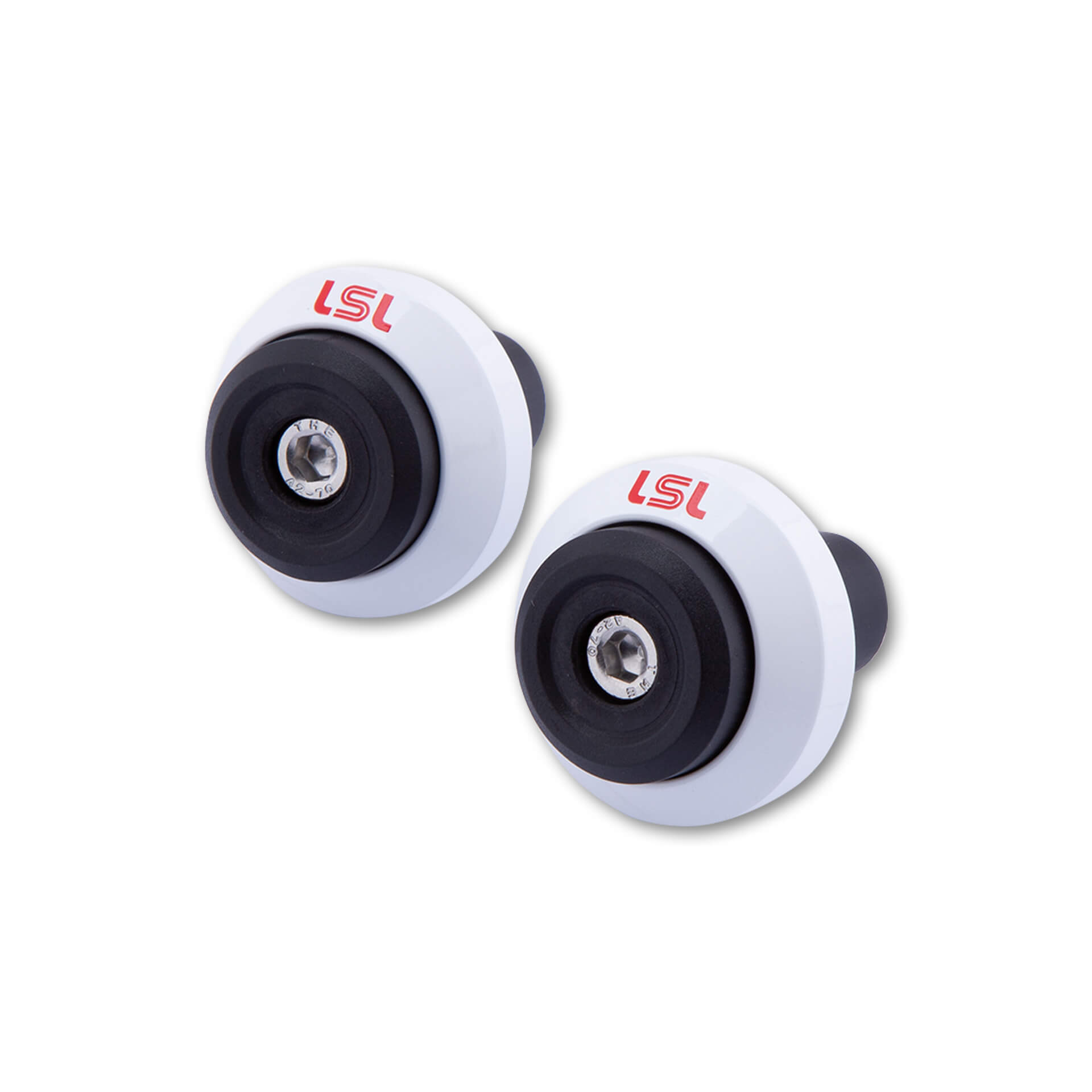 LSL Lenkergewicht GONIA, Aluminium, mit LSL-Logo, für Lenker mit 14mm und 18 mm Innendurchmesser, weiß