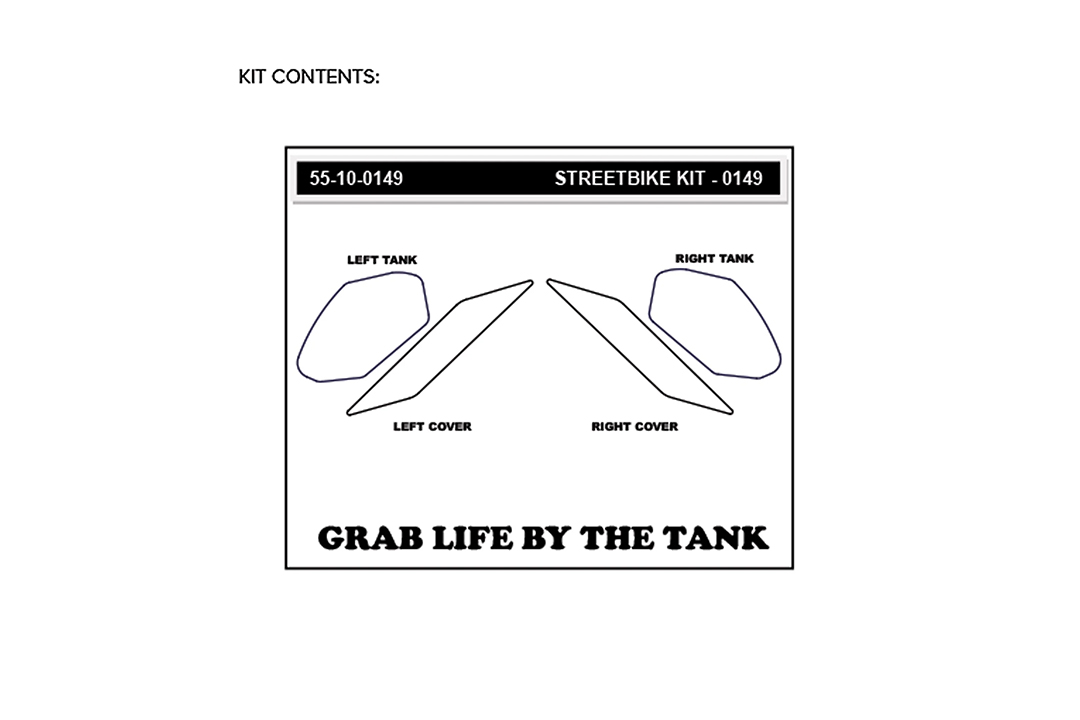 Stompgrip hybrid, Volcano, für Kawasaki Ninja 400, 2018-2024