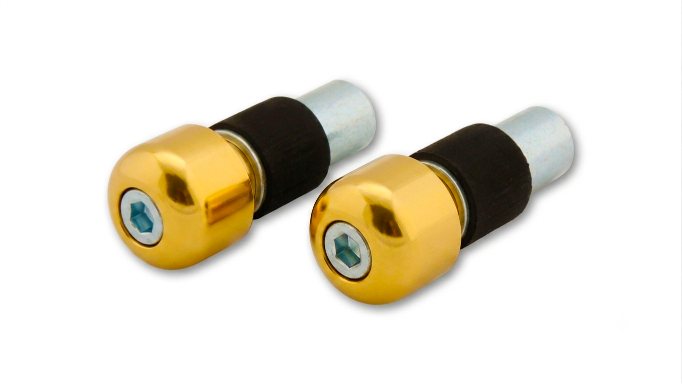 LSL Lenkerendstücke zylindrisch, klein, für 18 mm Innendurchmesser, für Stahllenker, gold