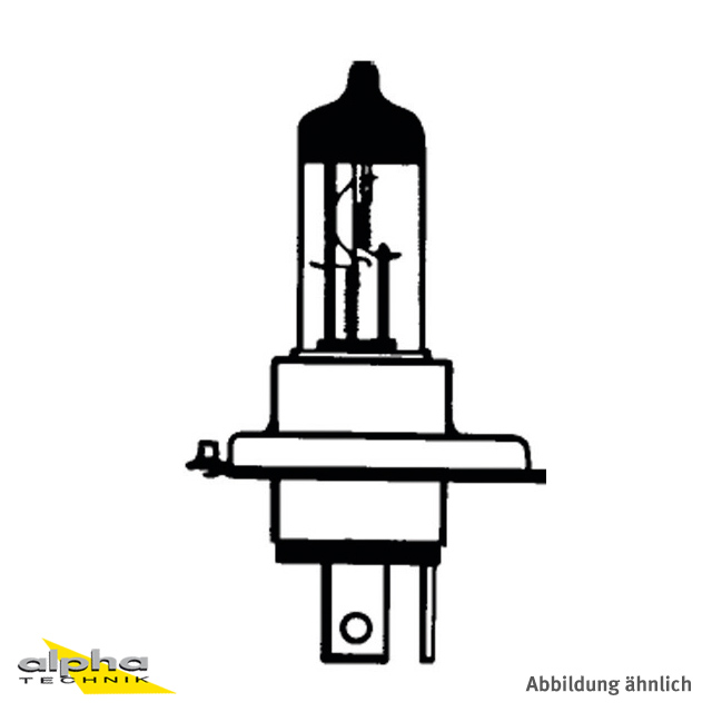 LAMPE 12V 60/55W P43T T16X75 C-8/C-8 H4 UV-STOPP