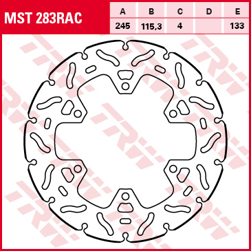 TRW Bremsscheibe Sportiv starr MST283RAC