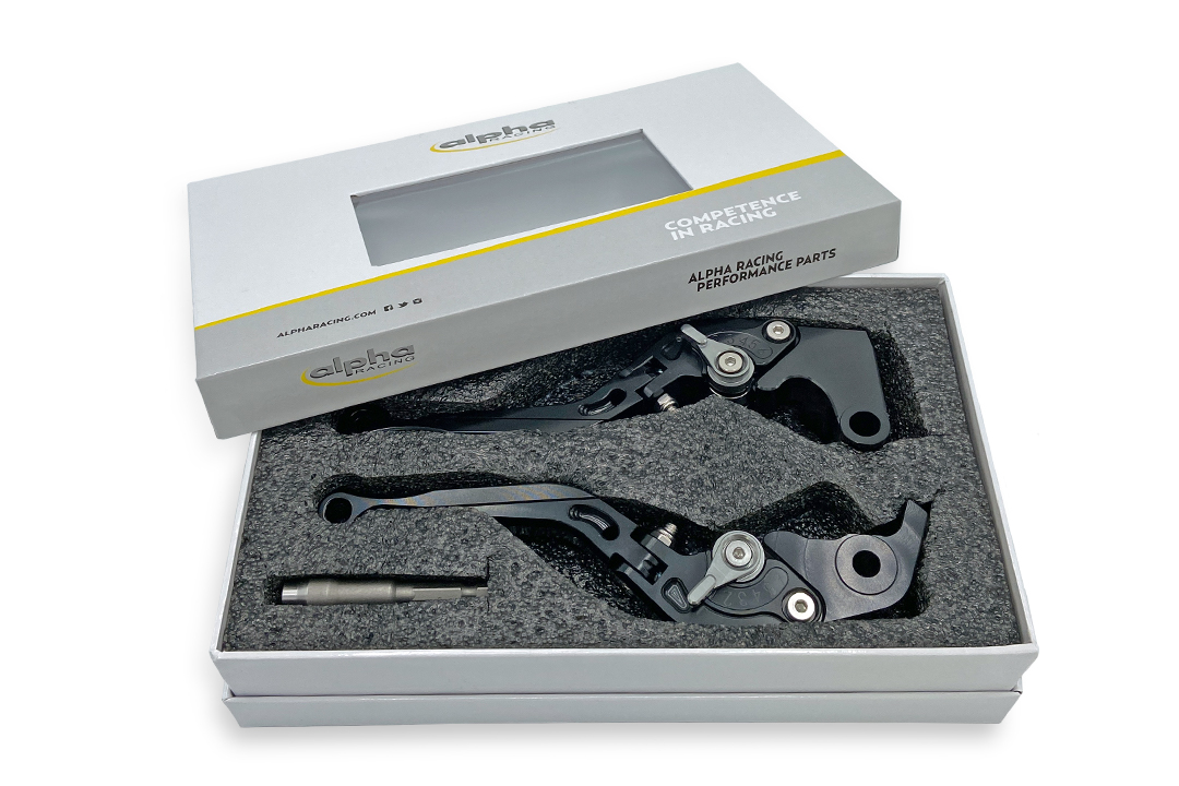 Hebel Set EVO schwarz, für Triumph America 2002- / Bonneville 2000- / Daytona 2003- / Rockett III 2003- / Scrambler 900 2006- / Sprint 2004- / Street Triple 2007- / Thruxton 2004- / Tiger 2007-