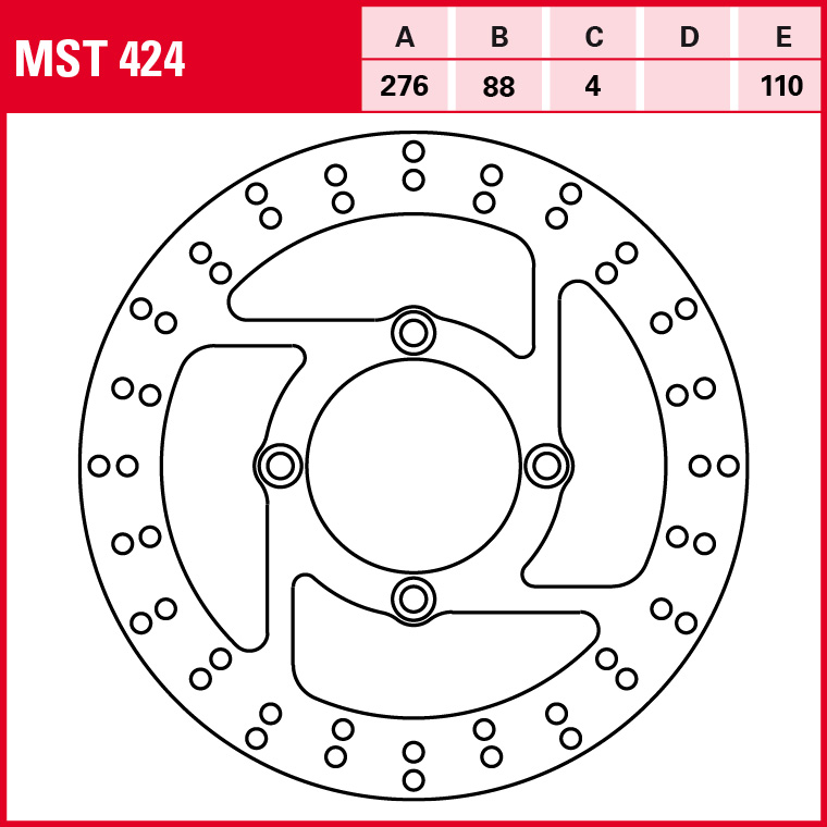 TRW Bremsscheibe Allround starr MST424