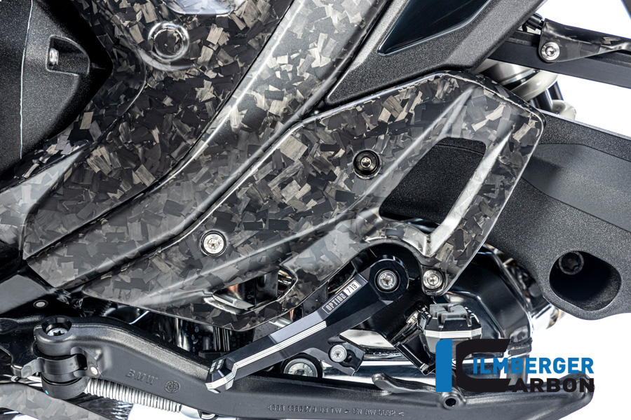 Ilmberger Carbon Fersenschutz links, Black Diamond Carbon, matt, BMW R1300GS 2023-