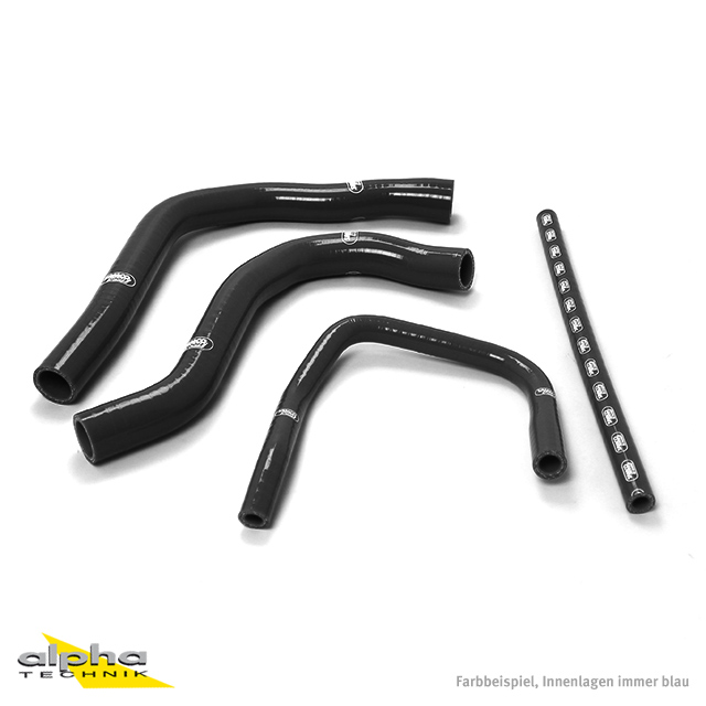 SAMCO SPORT Siliconschlauch Kit schwarz für Yamaha YZF750R Modelljahr 1993-1994
