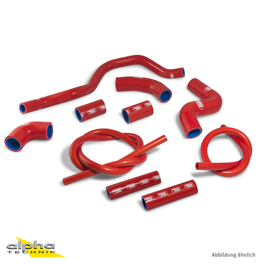 SAMCO SPORT Siliconschlauch Kit rot für Aprilia RSV4 (R / RF / RR / Factory), 2009-2025