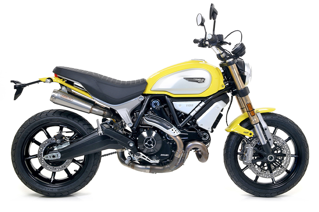 ARROW PRO-RACE Endschalldämpfer-Paar Edelstahl für Ducati Scrambler 1100 Modelljahr 2018-2020