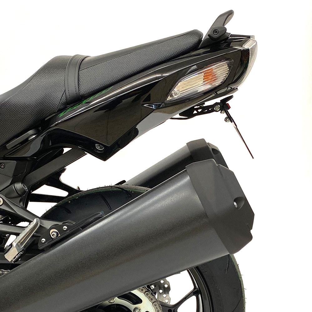 alpha Technik Kennzeichenhalter für Kawasaki ZZR1400; TYP ZXT40H; Modelljahr 2016-
