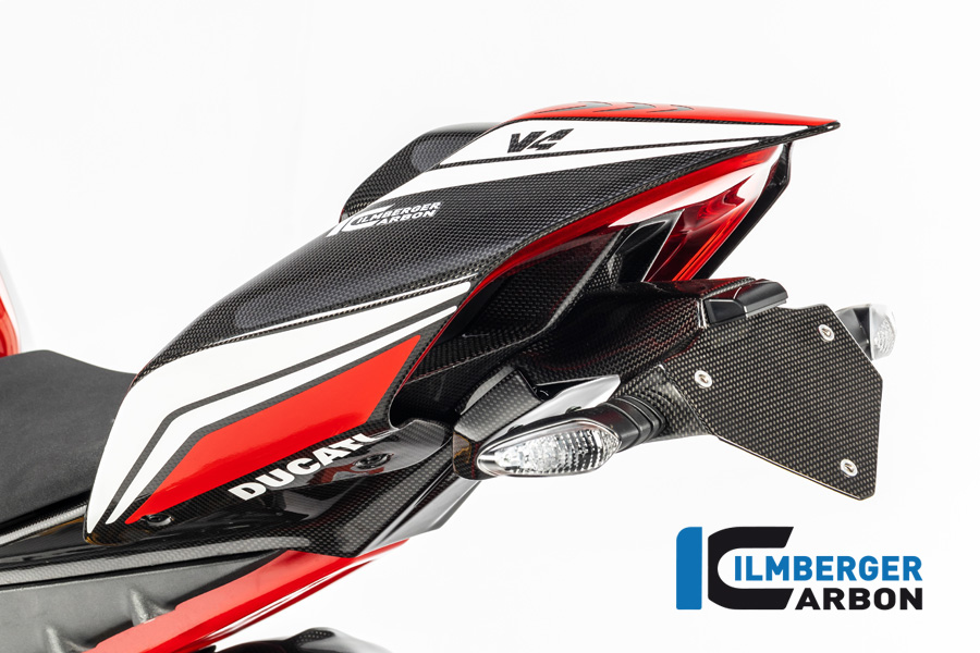 Ilmberger Carbon Monoposto Sitz glanz für Ducati Panigale V4 / V4S und Streetfighter V4