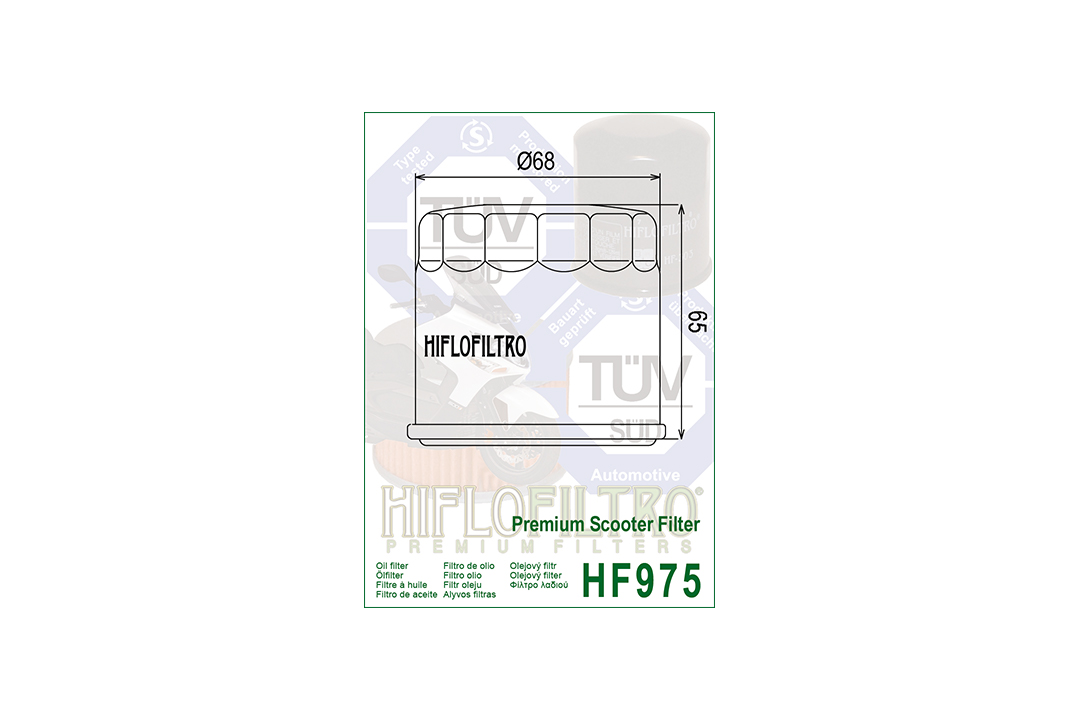 HFILO Ölfilter HF975 für Suzuki AN650, Typ WVBU