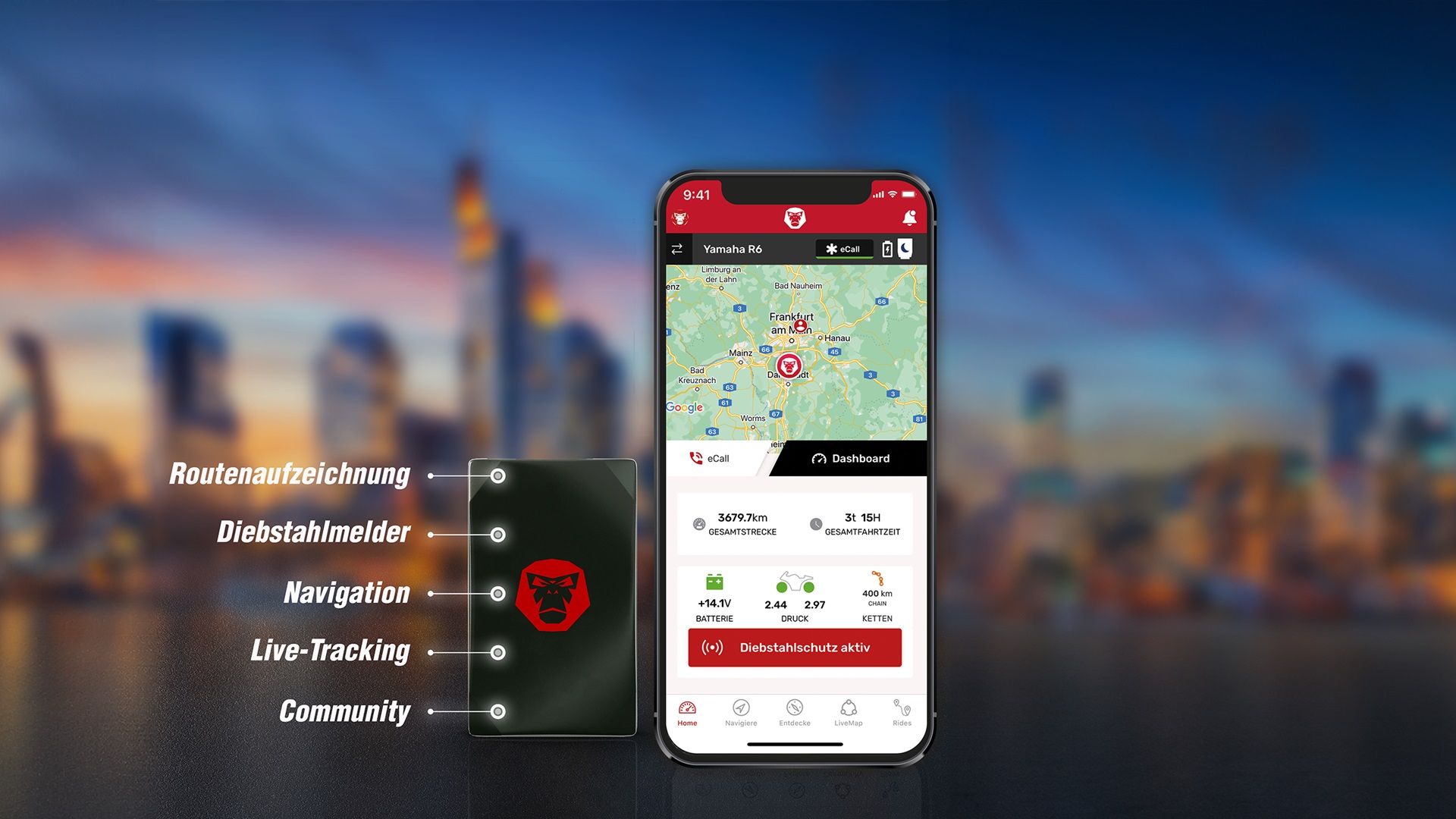 Ridelink Wingman GPS Tracker & Diebstahlmelder 