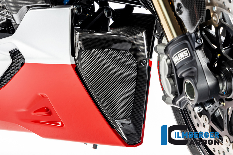 Ilmberger Carbon Motorspoilermittelteil / Ölkühlereinlass, glänzend, Ducati Diavel 1260 , 2019-