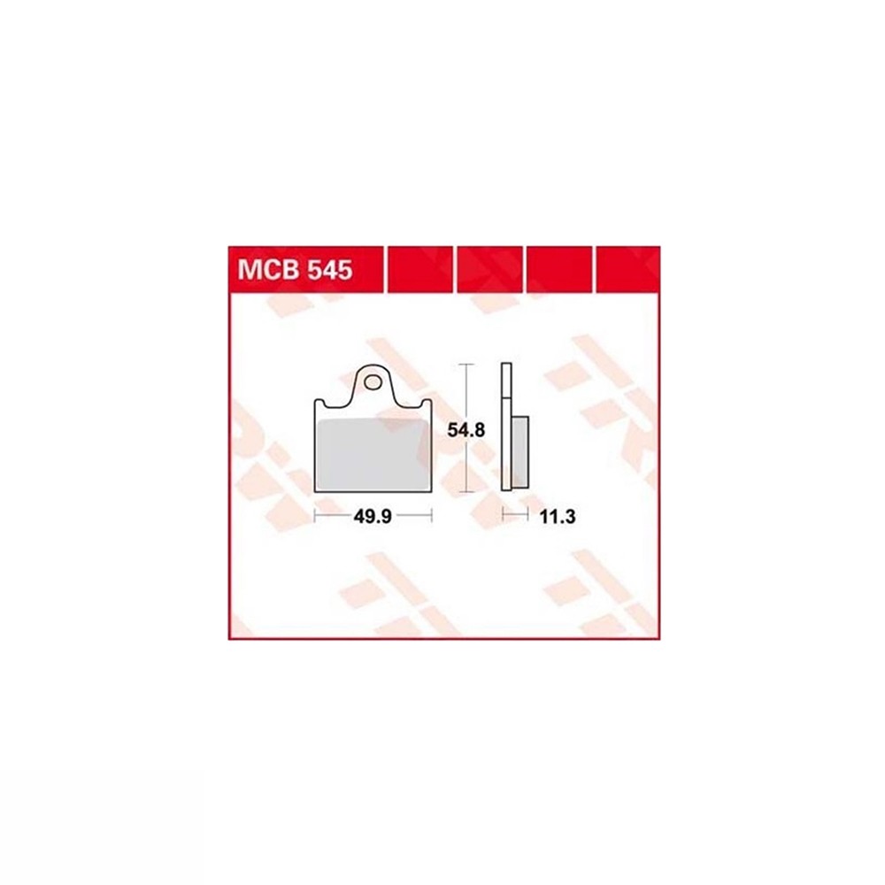 TRW LUCAS Bremsbelagsatz organisch MCB545LF, hinten mit ABE