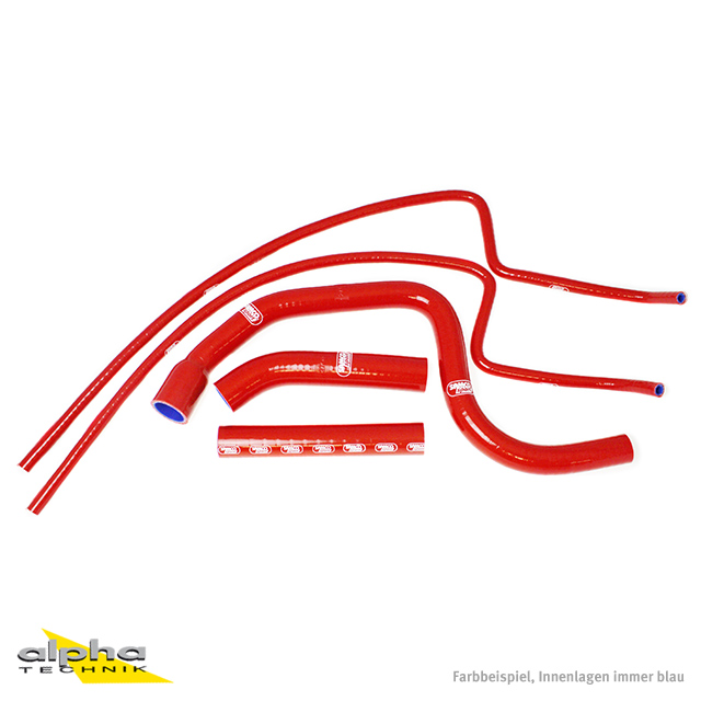 SAMCO SPORT Siliconschlauch Kit rot für Triumph Speed Triple 1050i Modelljahr 2011-2015