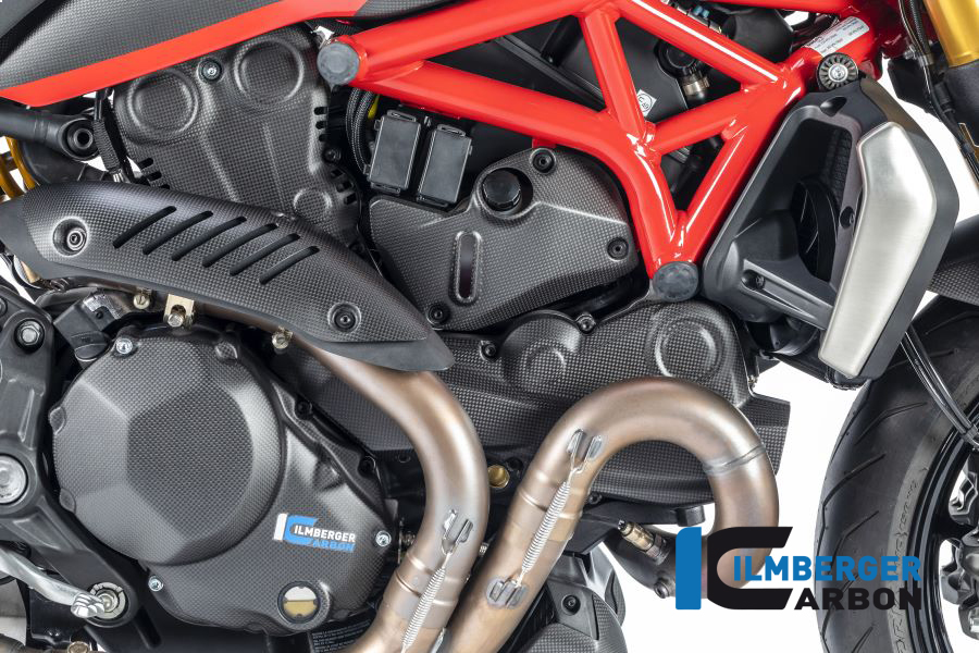 Ilmberger Carbon Abdeckung unterm Rahmen rechts, matt Ducati Monster 1200, 1200S 2017-