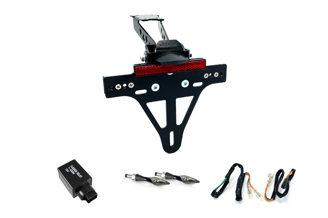 Kennzeichenhalter-Blinker-Kit XLED für Honda CB500F Typ PC58 u. CBR500R PC57 ab Modelljahr 2017 (Hinten)