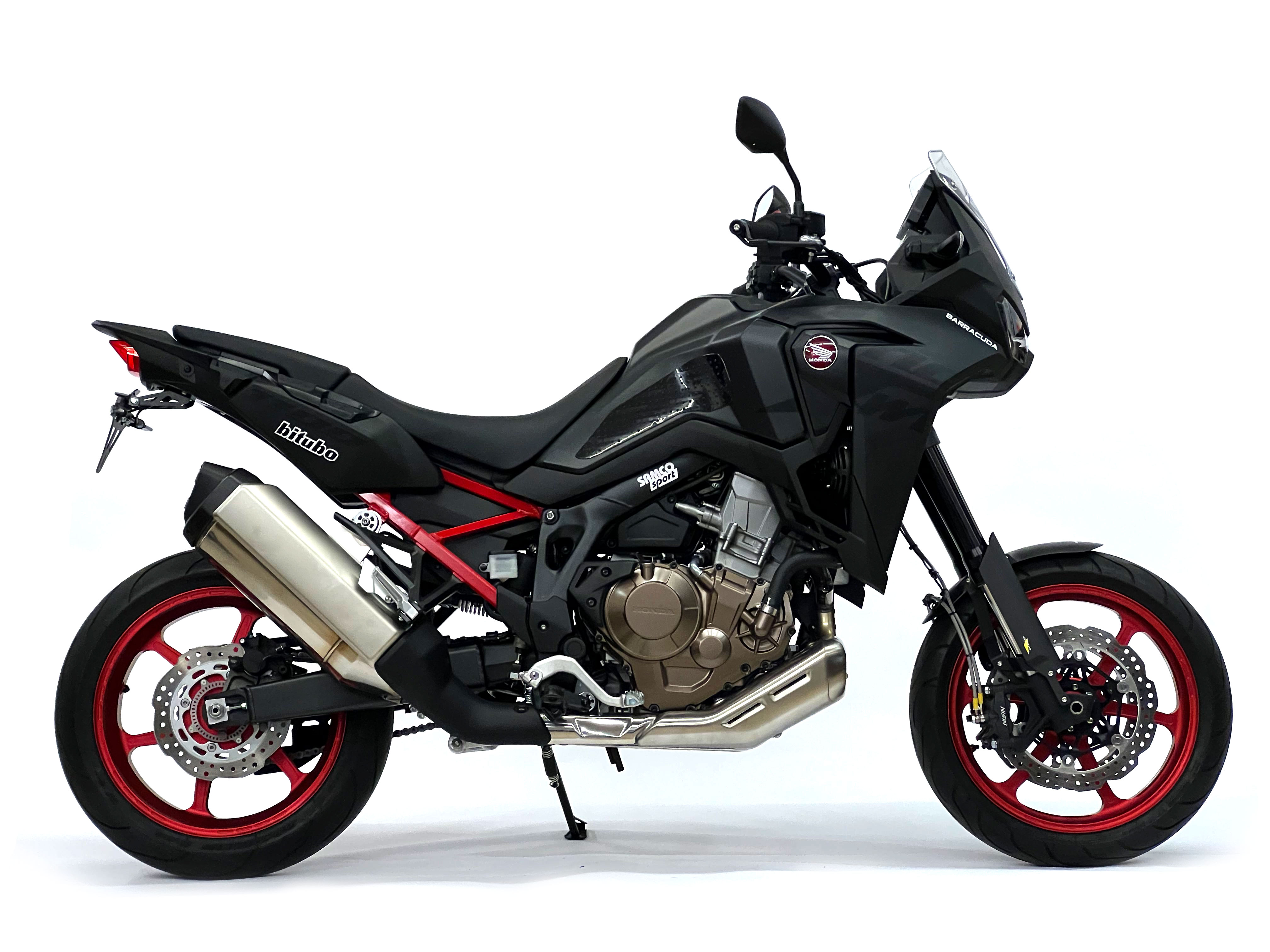PVM 3V Umbausatz 17 Zoll Aluminium Schmiedefelgen rot matt für Honda Africa Twin CRF1000 / CRF1100 ab 2015- 