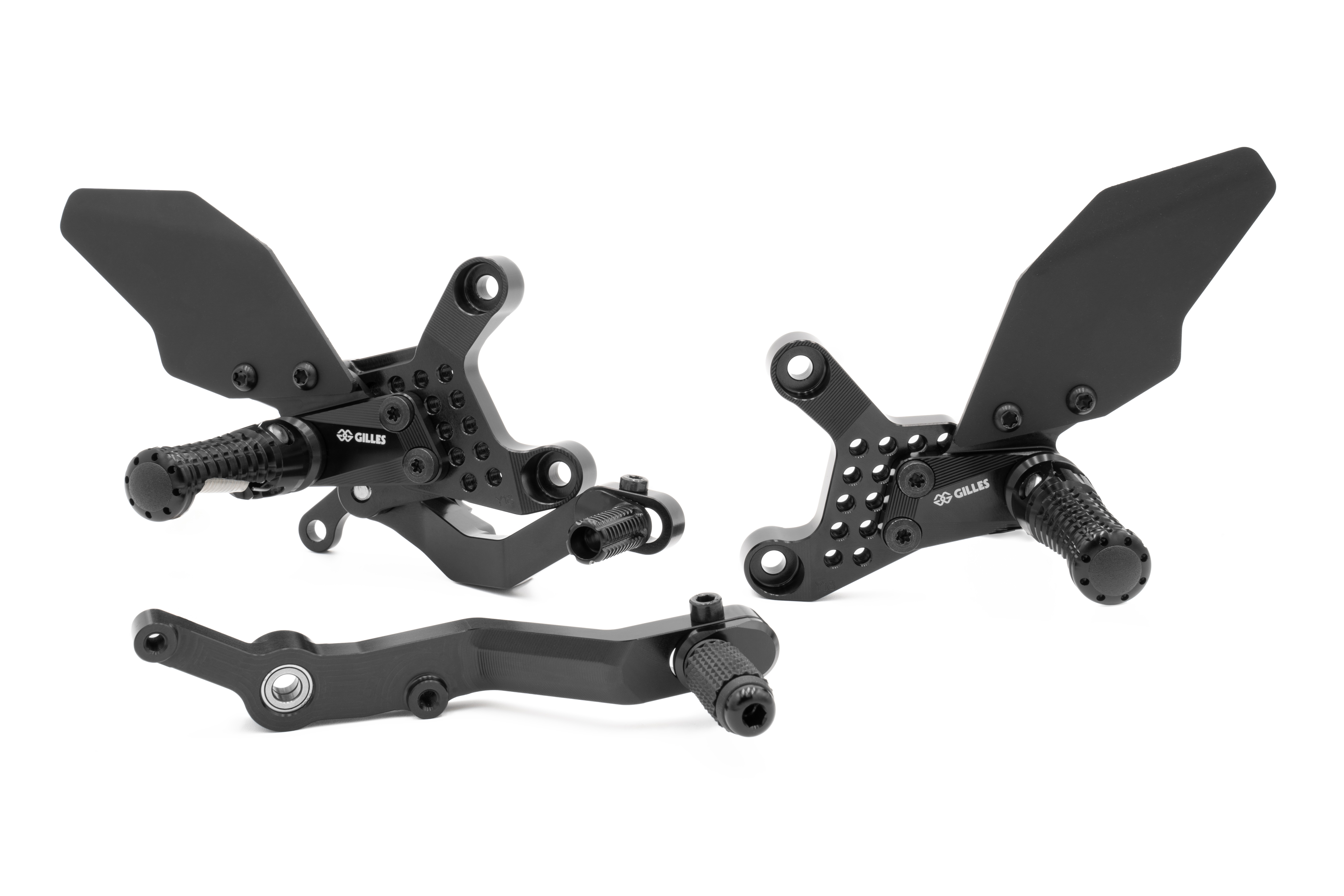 GILLES AS31GT3 Fußrastenanlage schwarz für Yamaha R9, Typ RNA3, RNA4, RNA5, 2025-