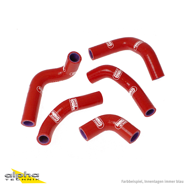 SAMCO SPORT Siliconschlauch Kit rot für Husqvarna TC250 und TE250 Modelljahr 2001-2005