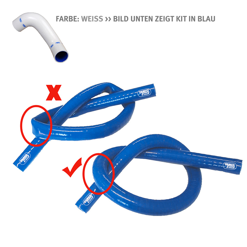 SAMCO SPORT Siliconschlauch Xtraflex weiß Innendurchmesser 19 mm