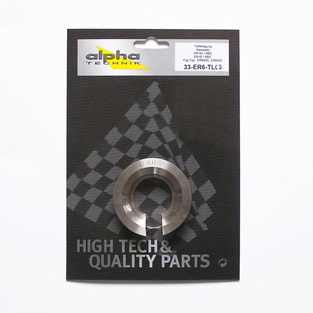 alpha Technik Tieferlegungssatz 25mm für Kawasaki ER6n,ER6f; Typ ER650E,EX650E; Modleljahr 2012-