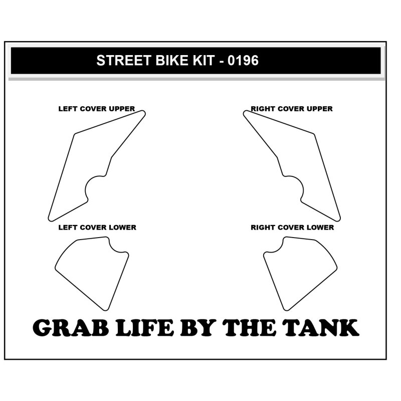 Stompgrip Tank Pad schwarz, Volcano, Streetbike Tank Kit für Yamaha, Tenere 700, 2021-2025
