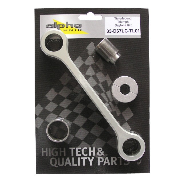 alpha Technik Tieferlegungssatz 35mm für Triumph Daytona 675; Typ D67LC; Modelljahr 2006-