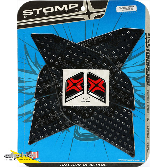 Stompgrip schwarz, Volcano, für Aprilia 750/900/1200 Dorsoduro
