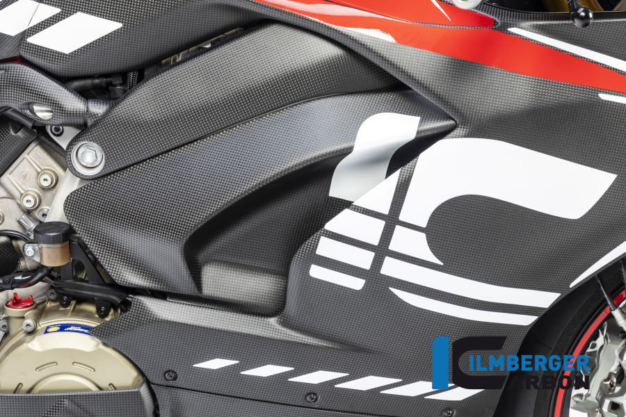 Ilmberger Carbon Abdeckung unterm Rahmen rechts matt für Ducati Panigale V4 / V4S ab 2018