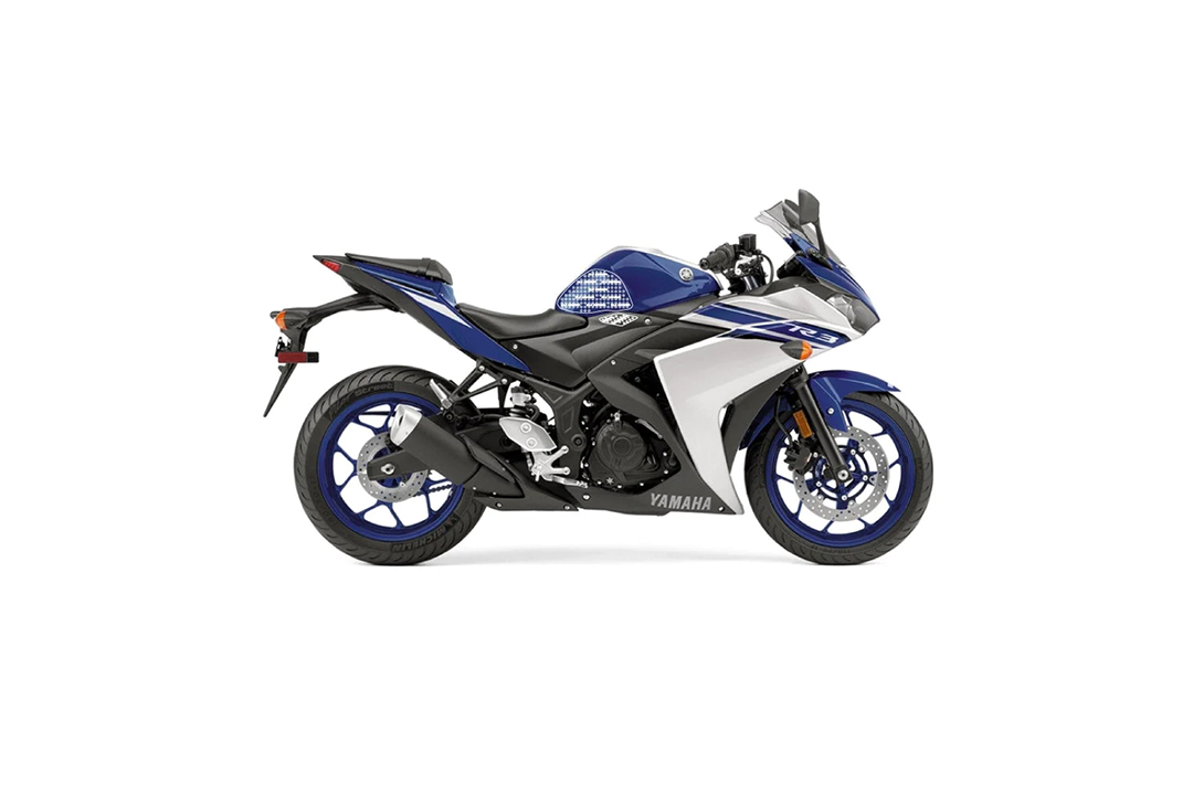 Stompgrip schwarz, Icon, für Yamaha YZF-R3, YZF-R25, 2015-2018