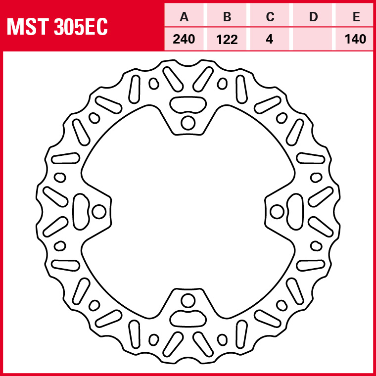TRW Bremsscheibe Offroad starr MST305EC