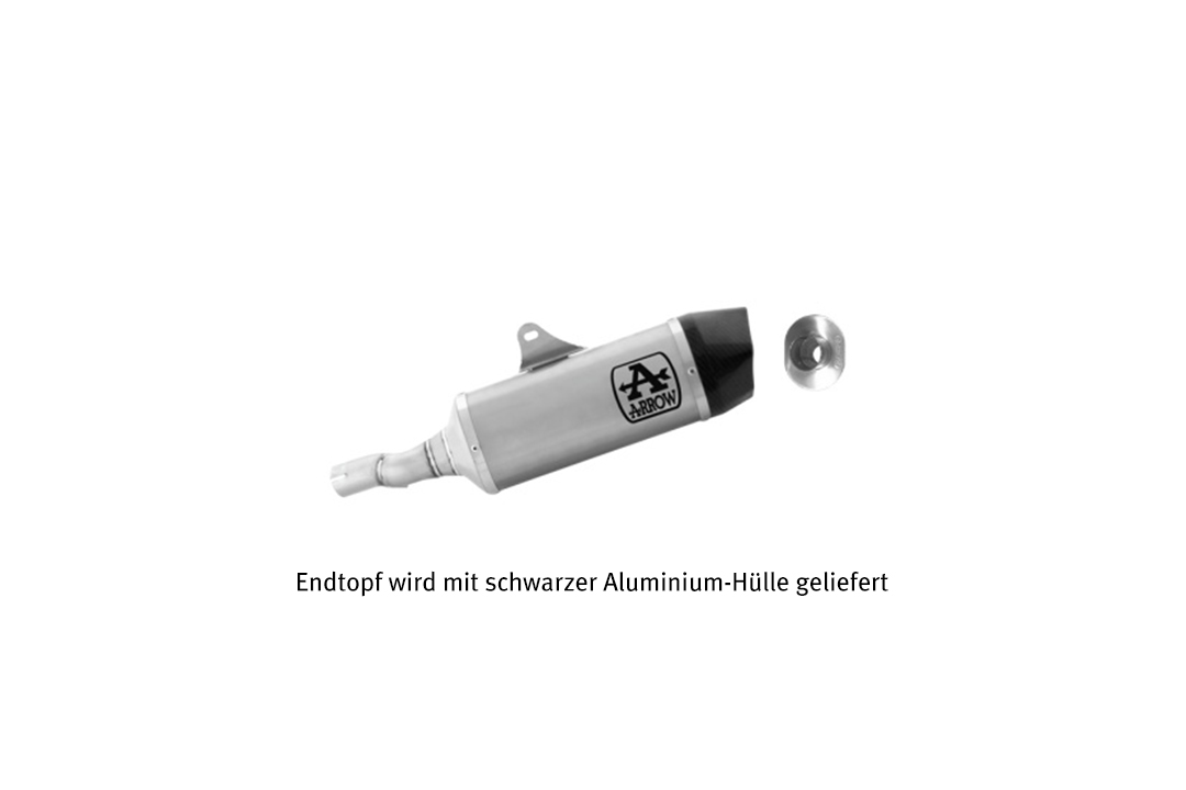 ARROW Auspuff DARK INDY RACE  für Honda Forza 750 2021- , Aluminium schwarz (kurze Bauform)