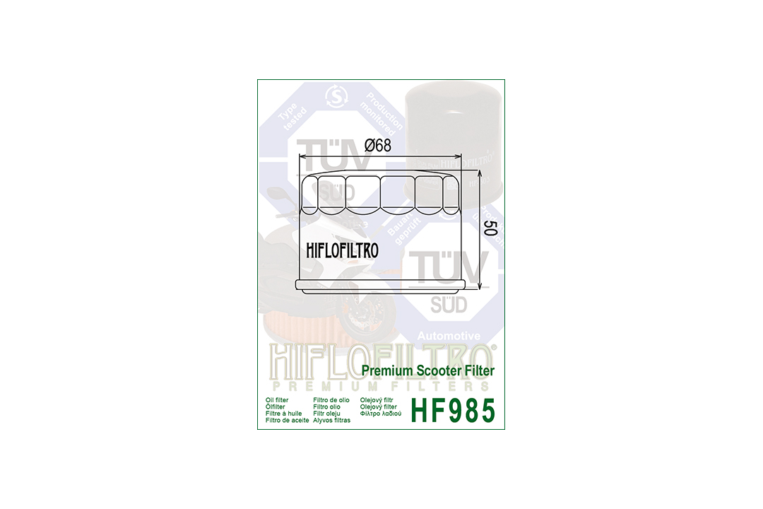 HIFLO Ölfilter HF985 für diverse Kymco / Yamaha Modelle