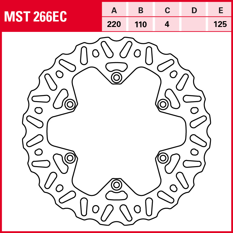TRW Bremsscheibe Offroad starr MST266EC