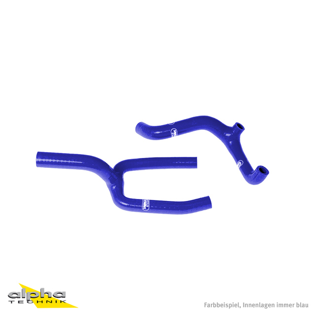 SAMCO SPORT Siliconschlauch Kit Y-Stück - Race Design blau für Husqvarna CR125 WR125 Modelljahr 2006-2013
