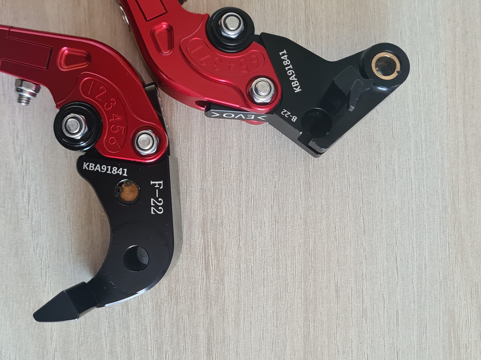 Hebel Set EVO rot, für BMW S 1000 RR ab Modelljahr 2019