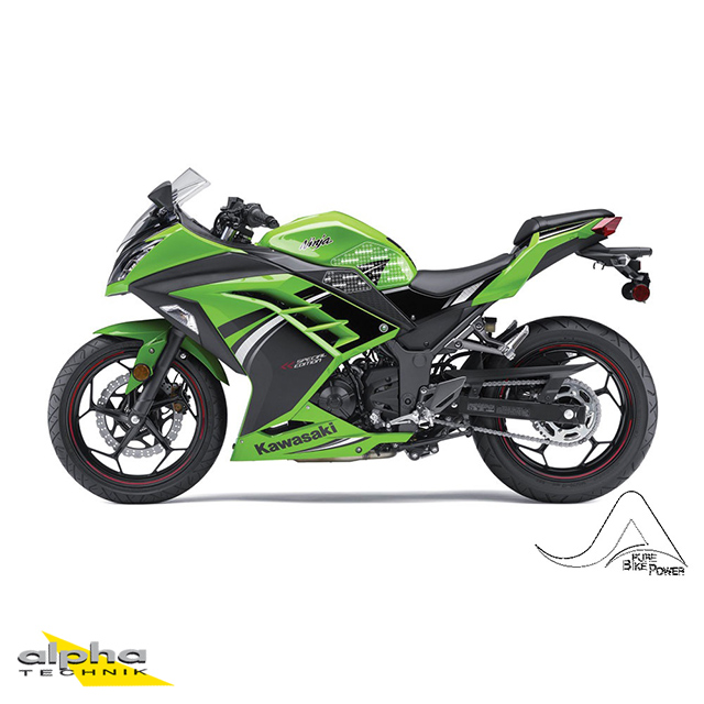 Stompgrip schwarz, Volcano, für Kawasaki, Ninja 250SL, Z300 2015-2016, Ninja 300 2013-2017, Z250SL 2015-2017